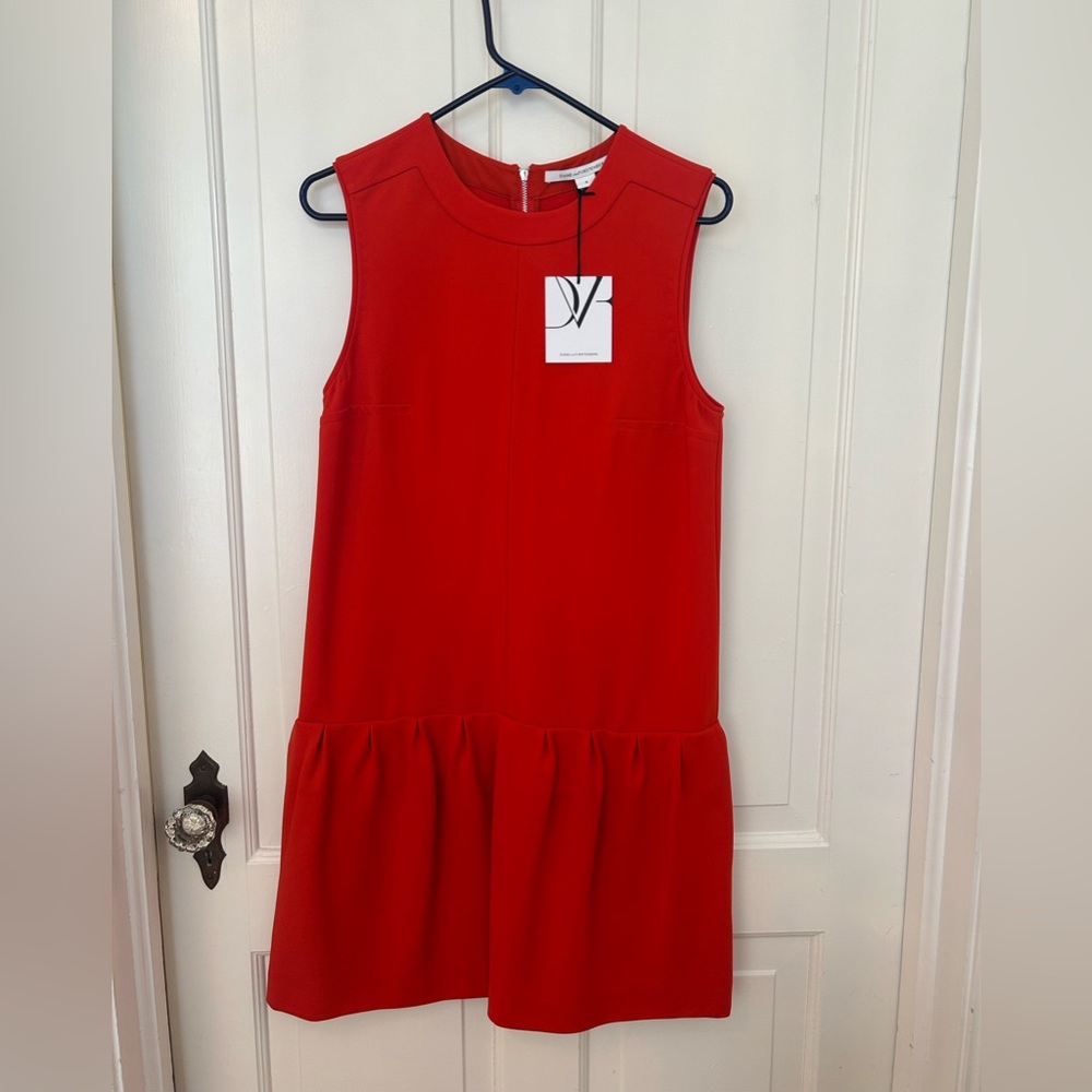Diane Von Furstenberg Vibrant Burnt Orange Dress